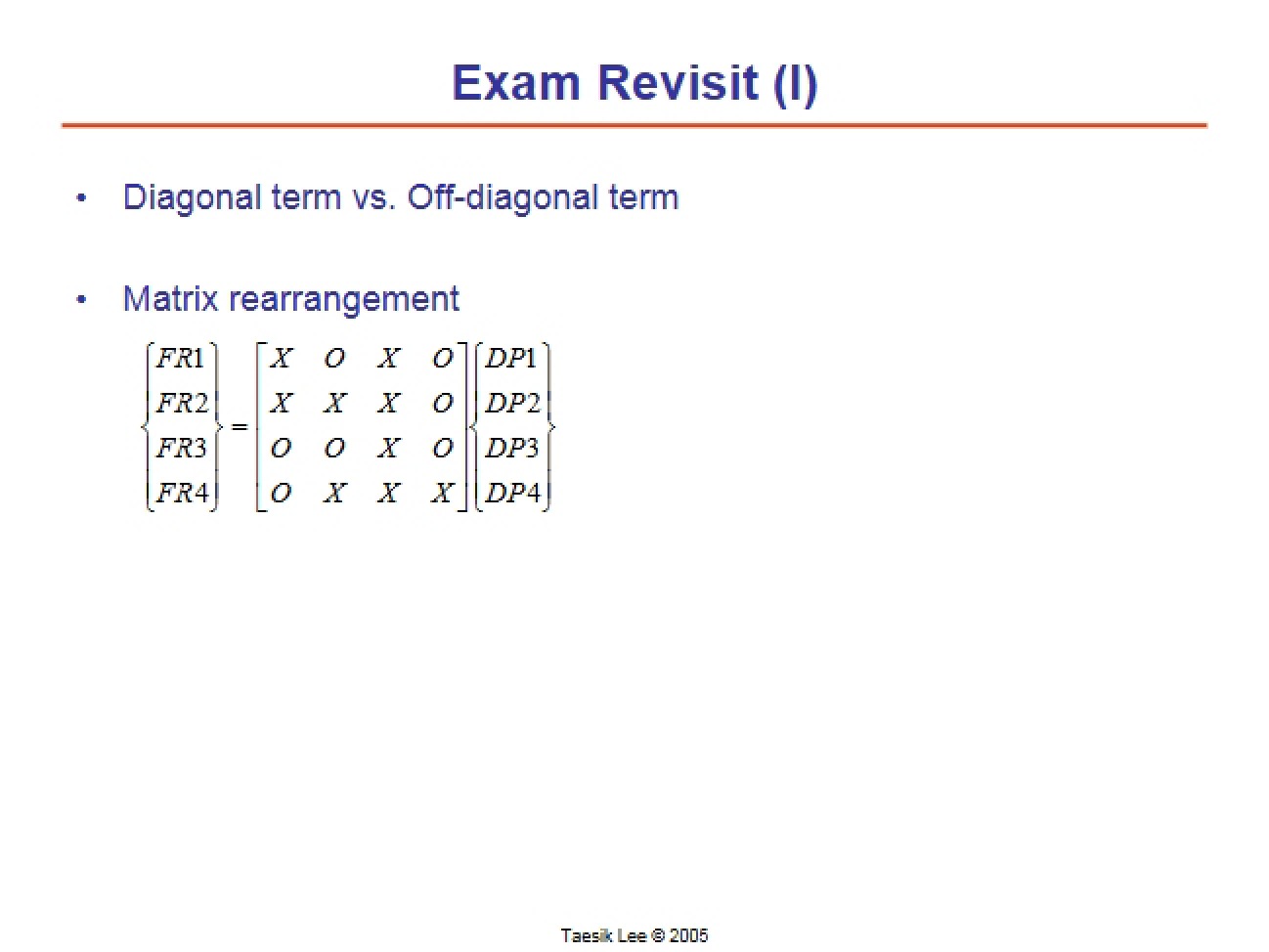 Review of Exam