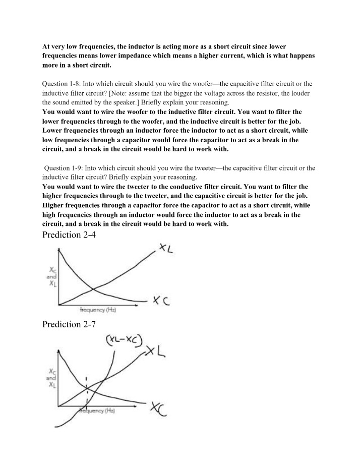 Woofer Tweeter Analysis for Filter Circuits