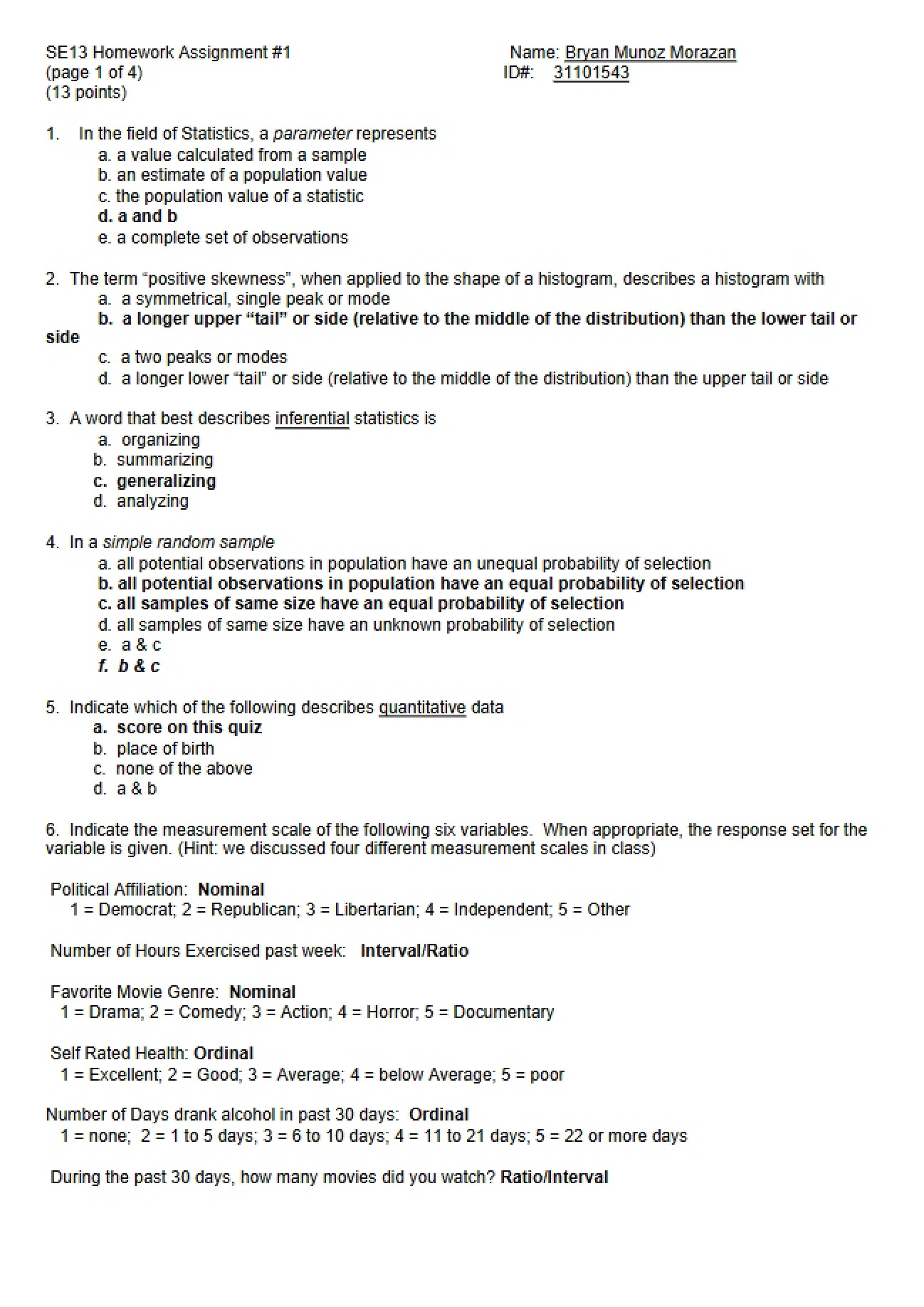 First Assignment for Homework