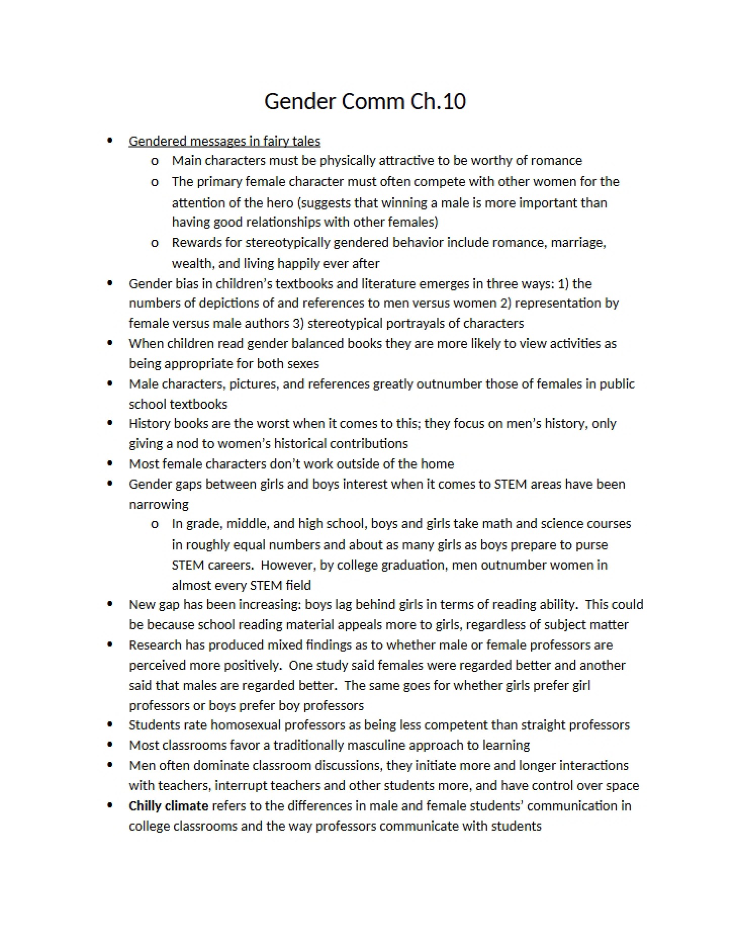 Gender Studies - 2 Pages