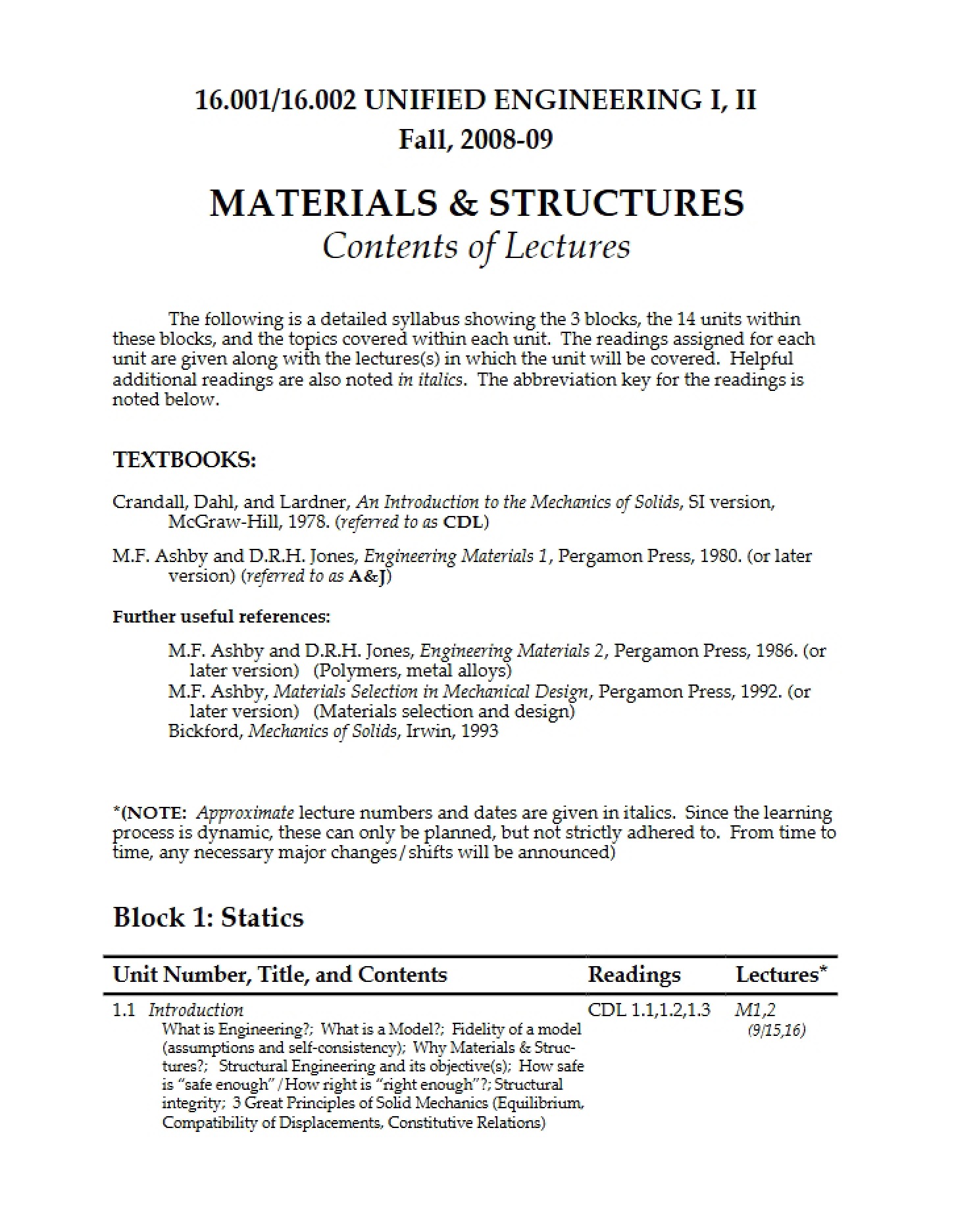 Course Outline