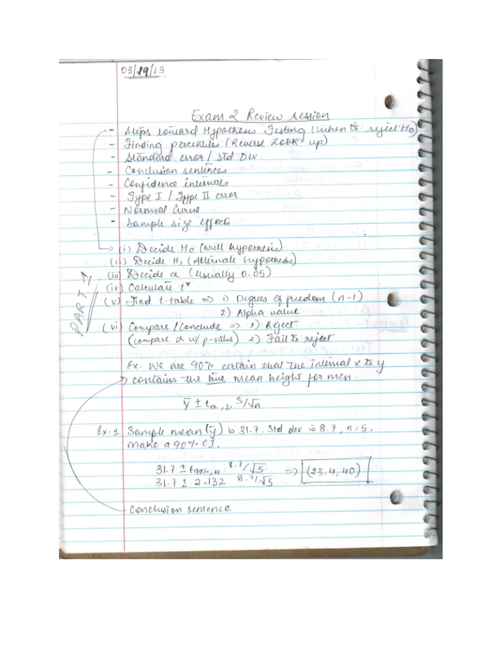 Biology Biostatistics Notes