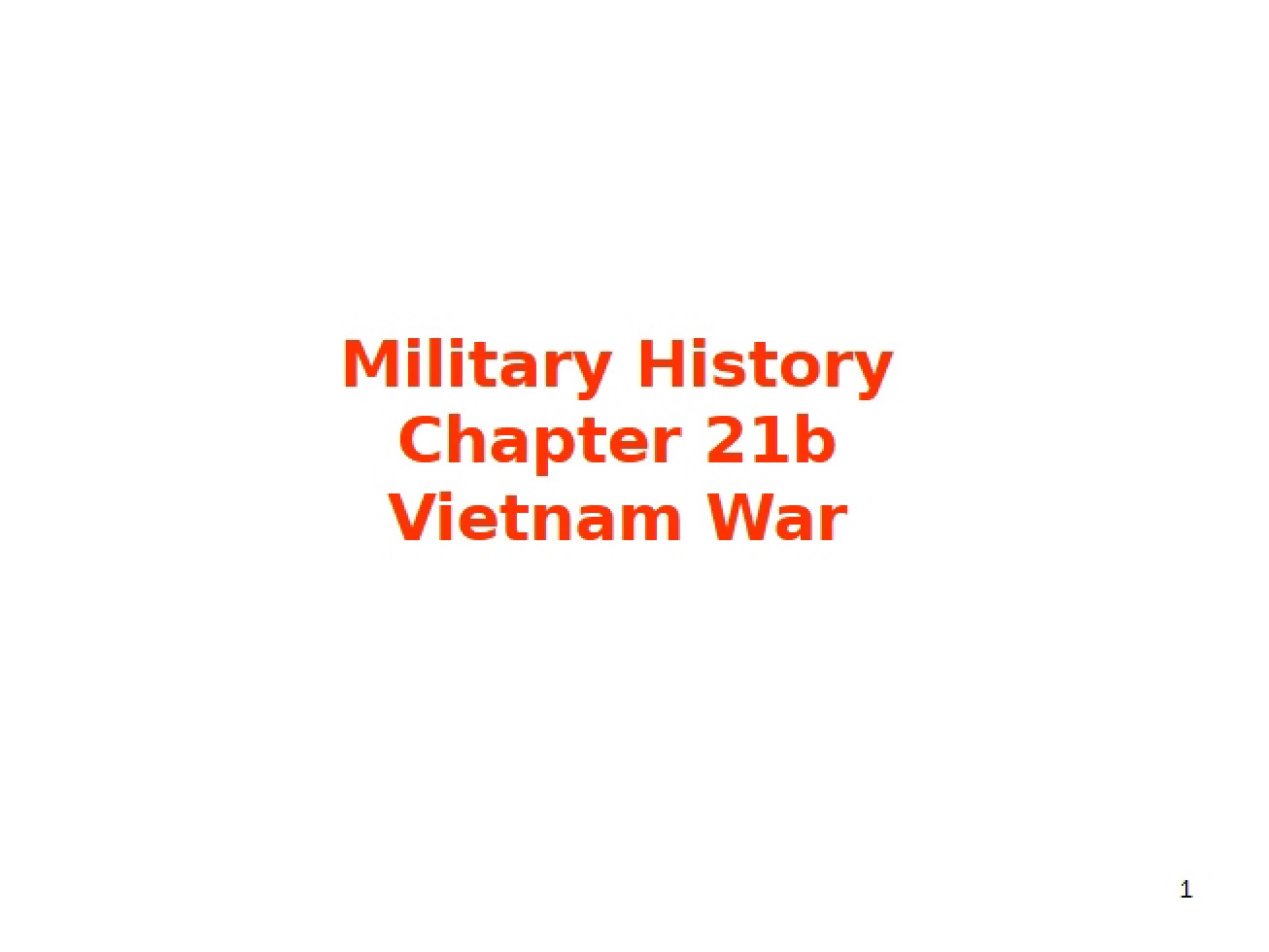 History of the Military