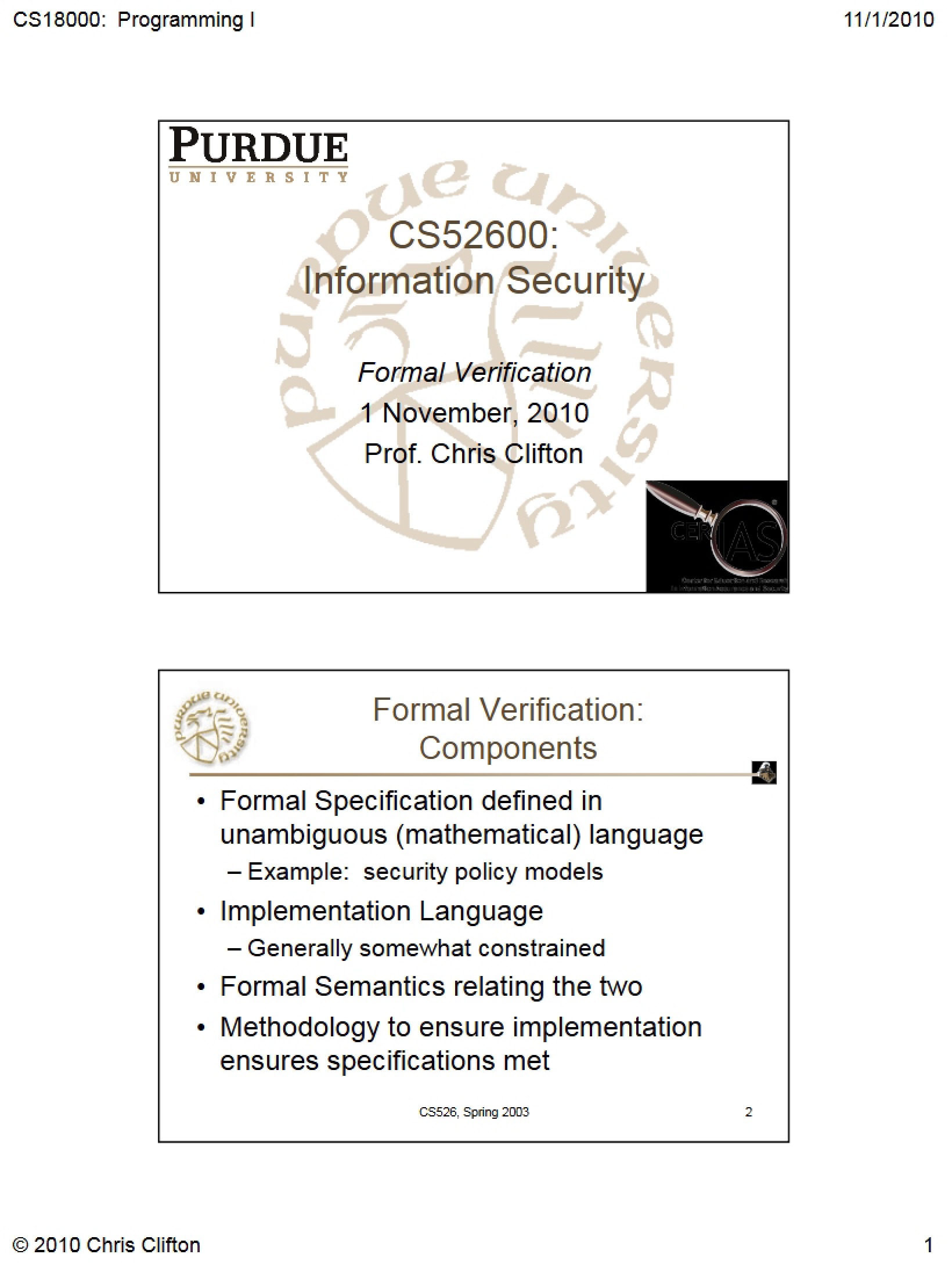 InfoSec Lecture Material