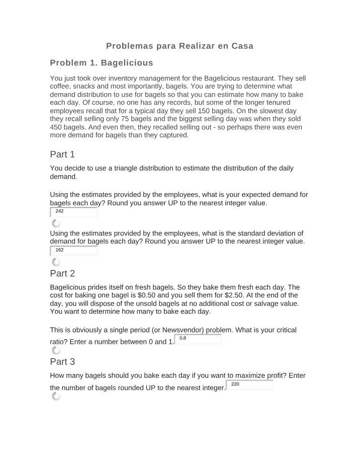 Demand Estimation and Profit Maximization for Bagelicious Restaurant