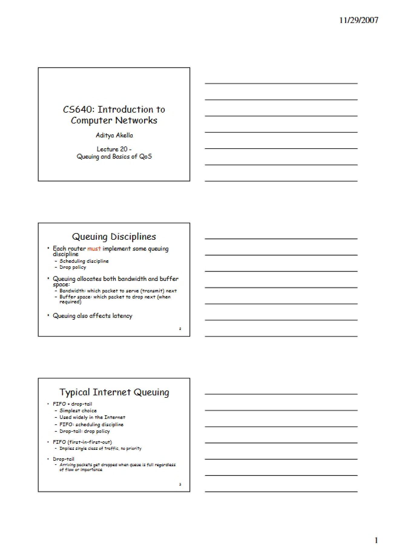 Notes for Session 19
