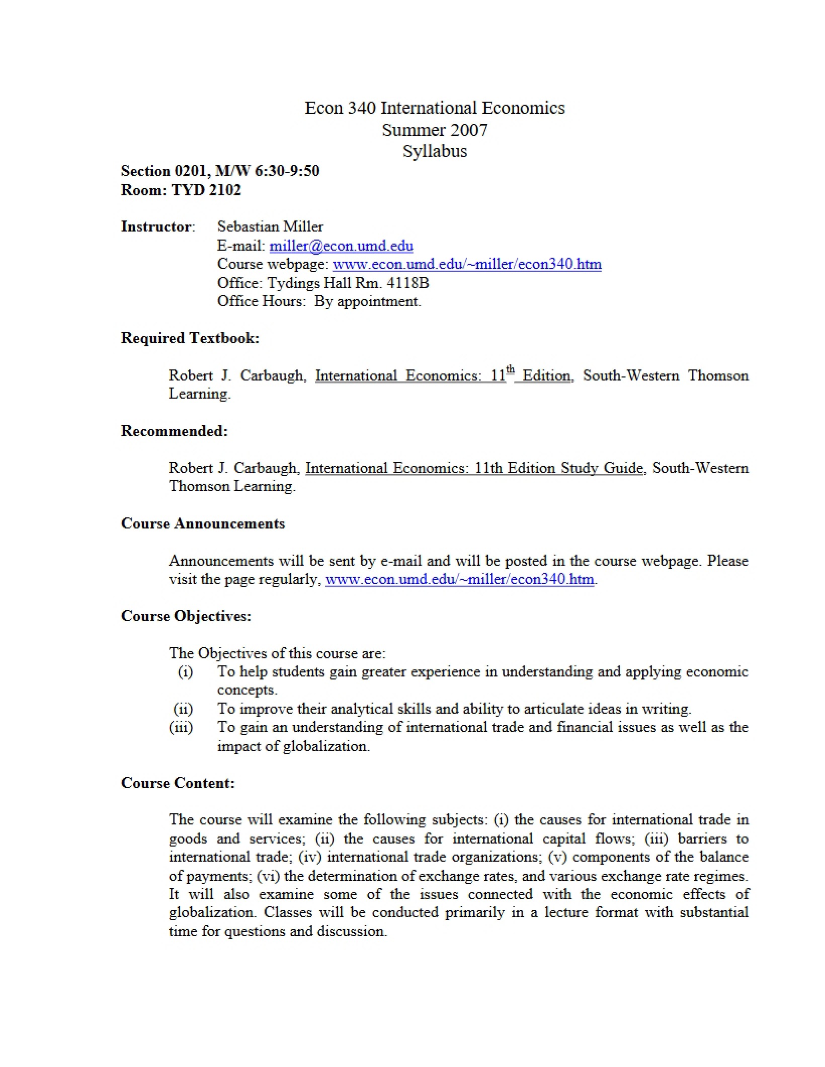 Course Overview Document