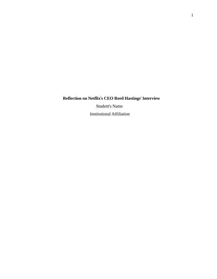 Interview Challenges - Insights from Netflix CEO Reed Hastings