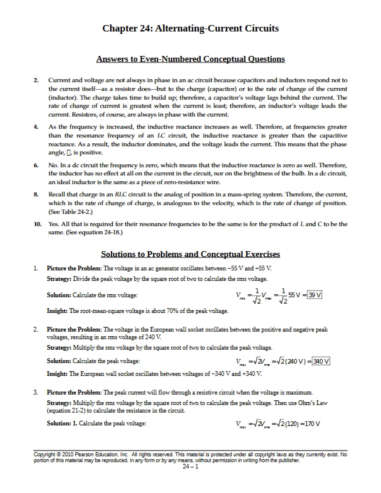Chapter 24 Physics Notes