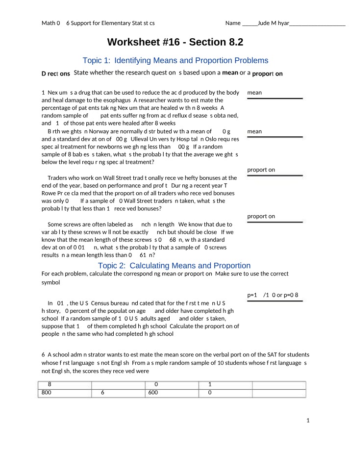 Section 8.2 Worksheet 16