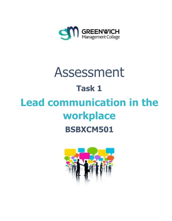 Assessment Task 1 - Lead Communication in the Workplace