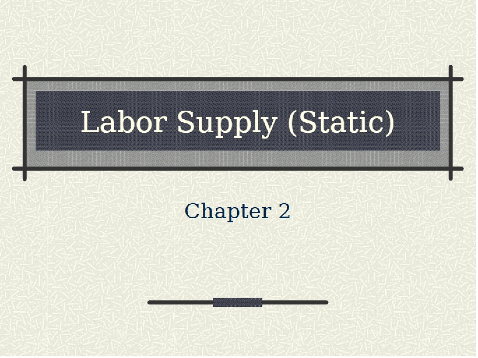 Static Labor Supply