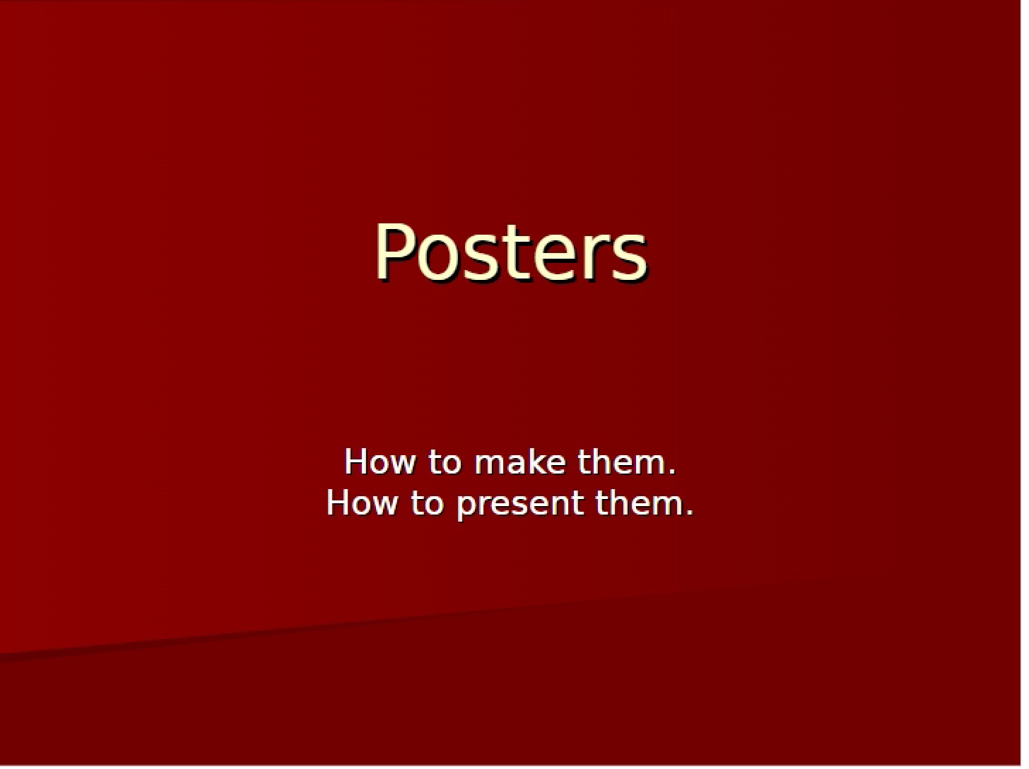 Project Posters