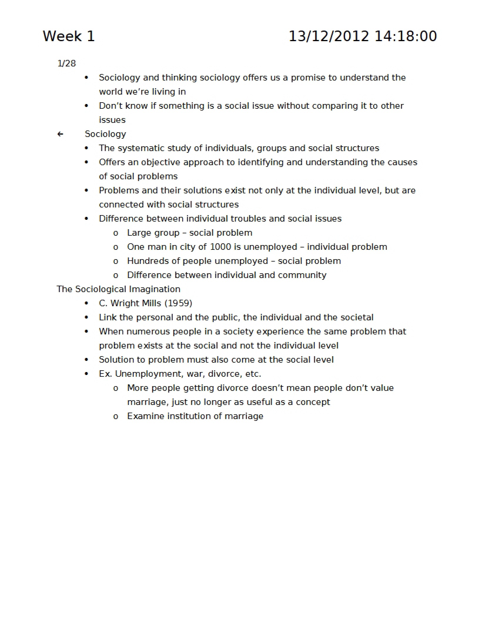 Sociology Overview