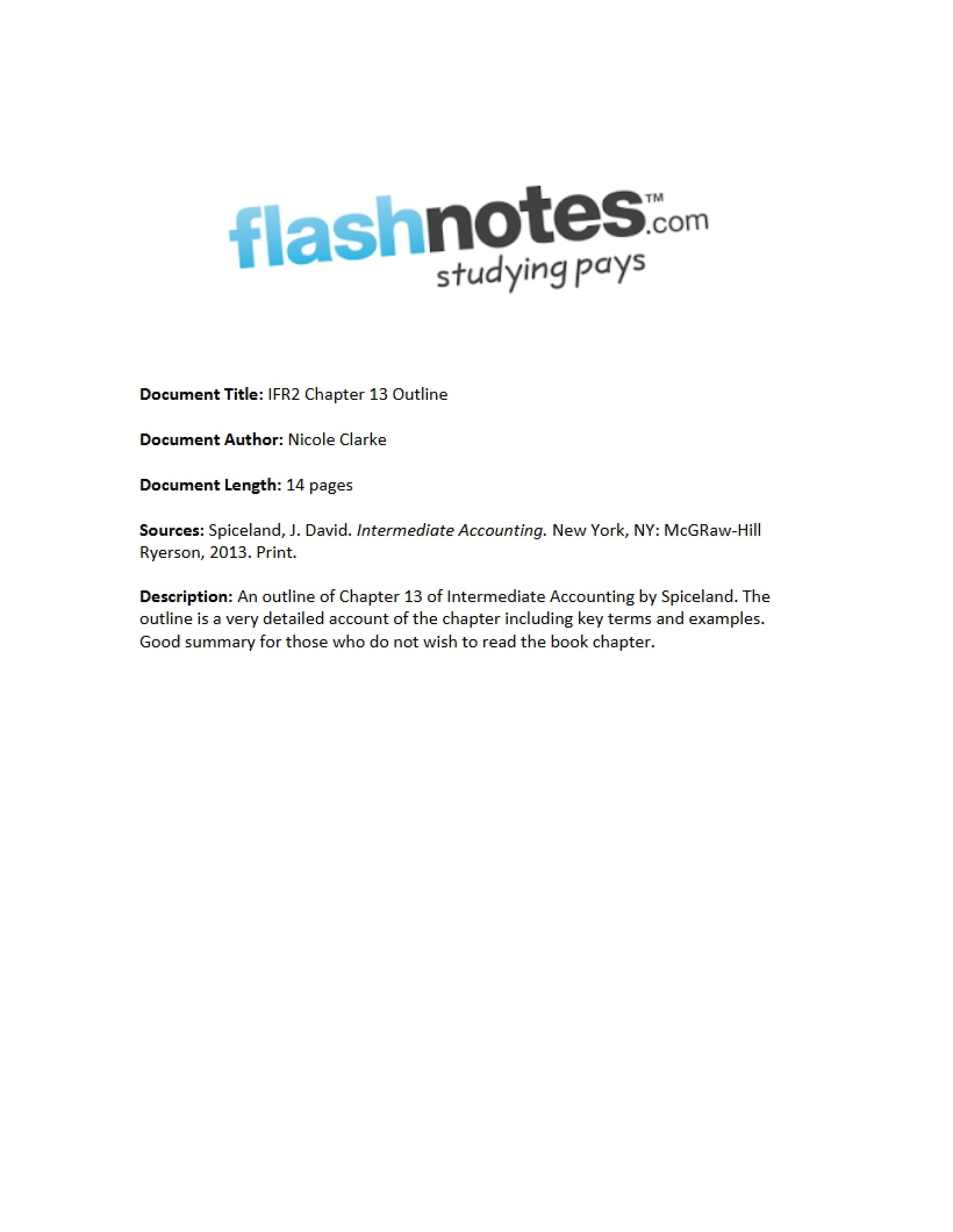 Contingencies and Current Liabilities (Ch 13)