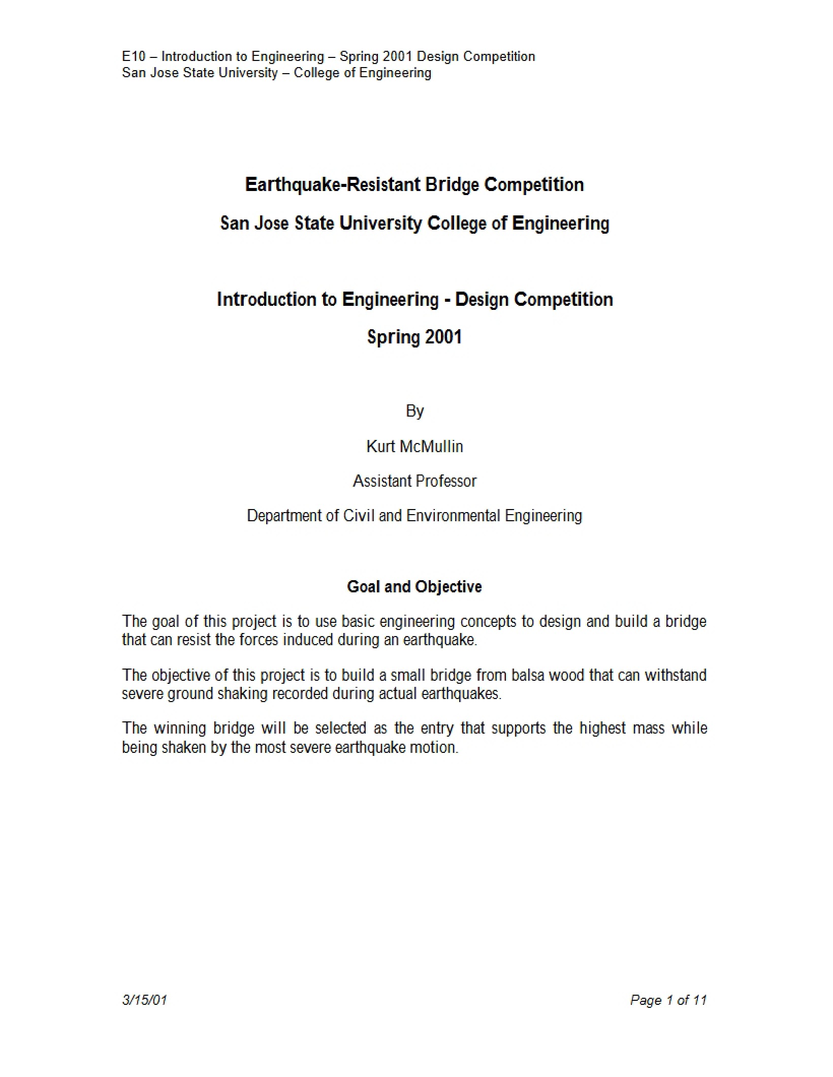 Engineering Bridge Project