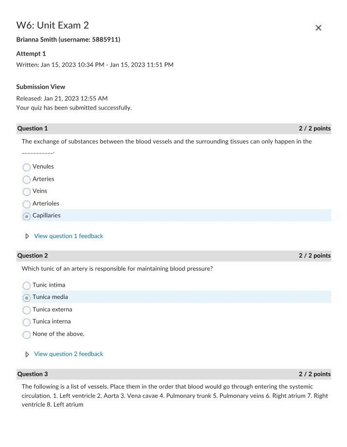 Unit Exam 2 - W6