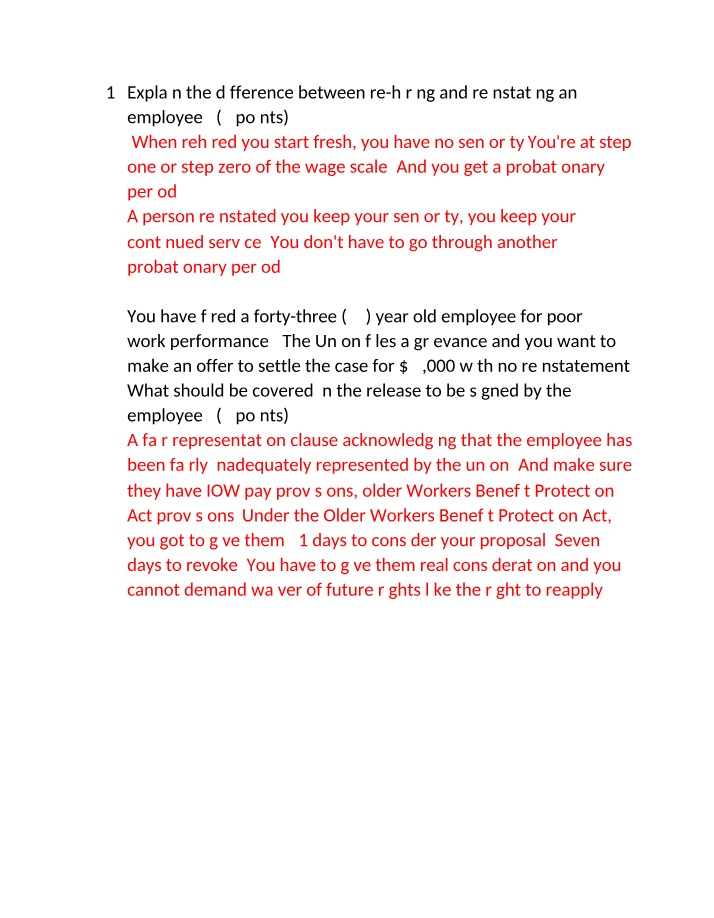 Difference Between Reinstating and Rehiring