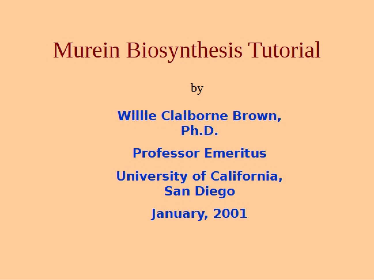 Murein Synthesis Instructional Tutorial