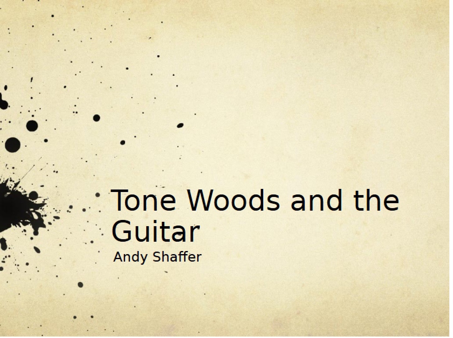 Guitar Tone Woods