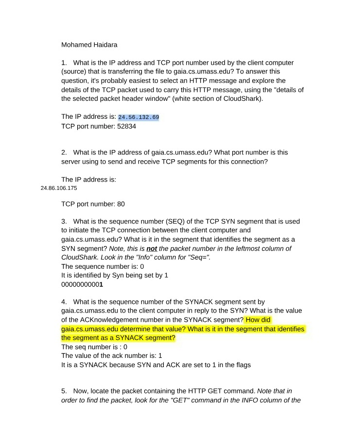 Networking Lab - Network Analysis