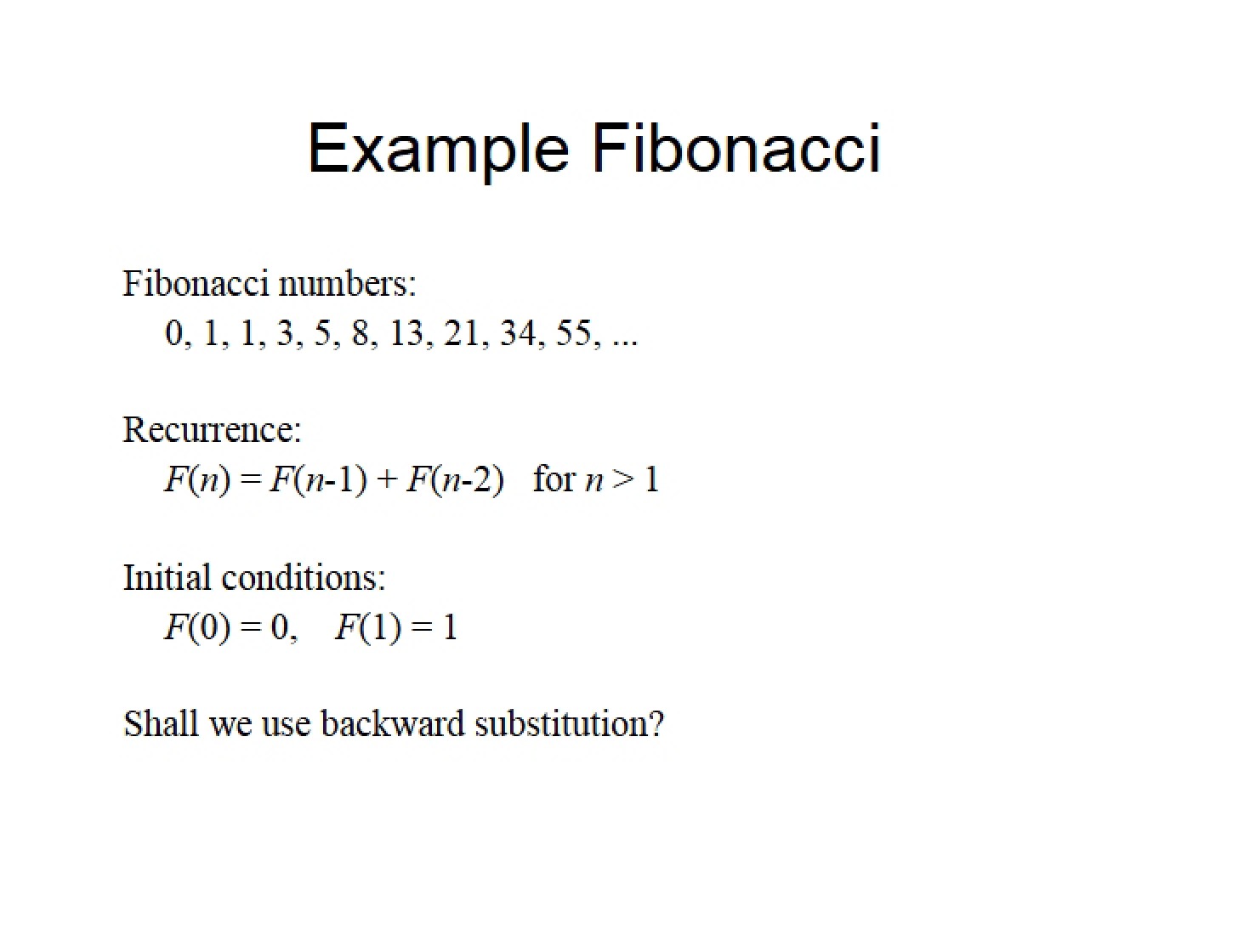 Notes from Lecture