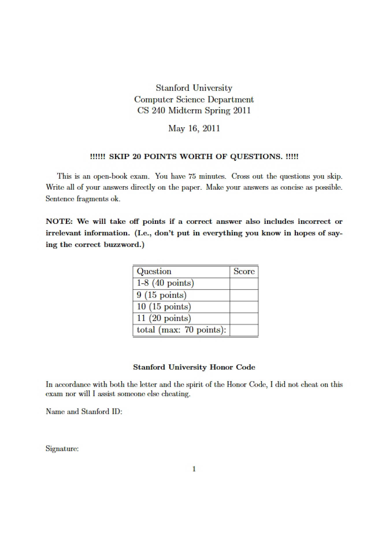 Advanced Topics in Operating Systems Lecture Notes (Set 2)