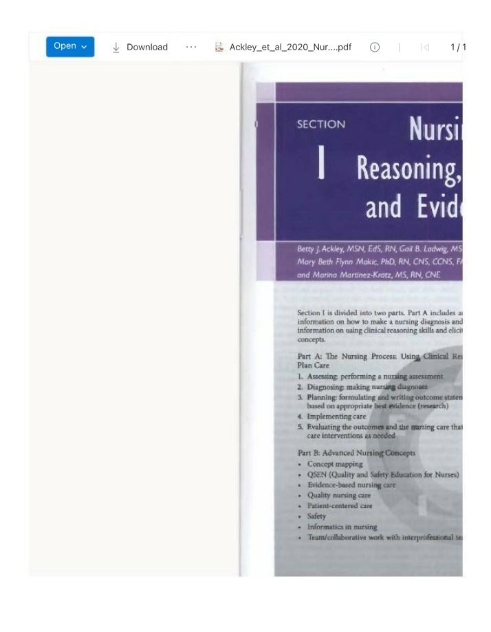 Evidence-Based Practice and Nursing Reasoning