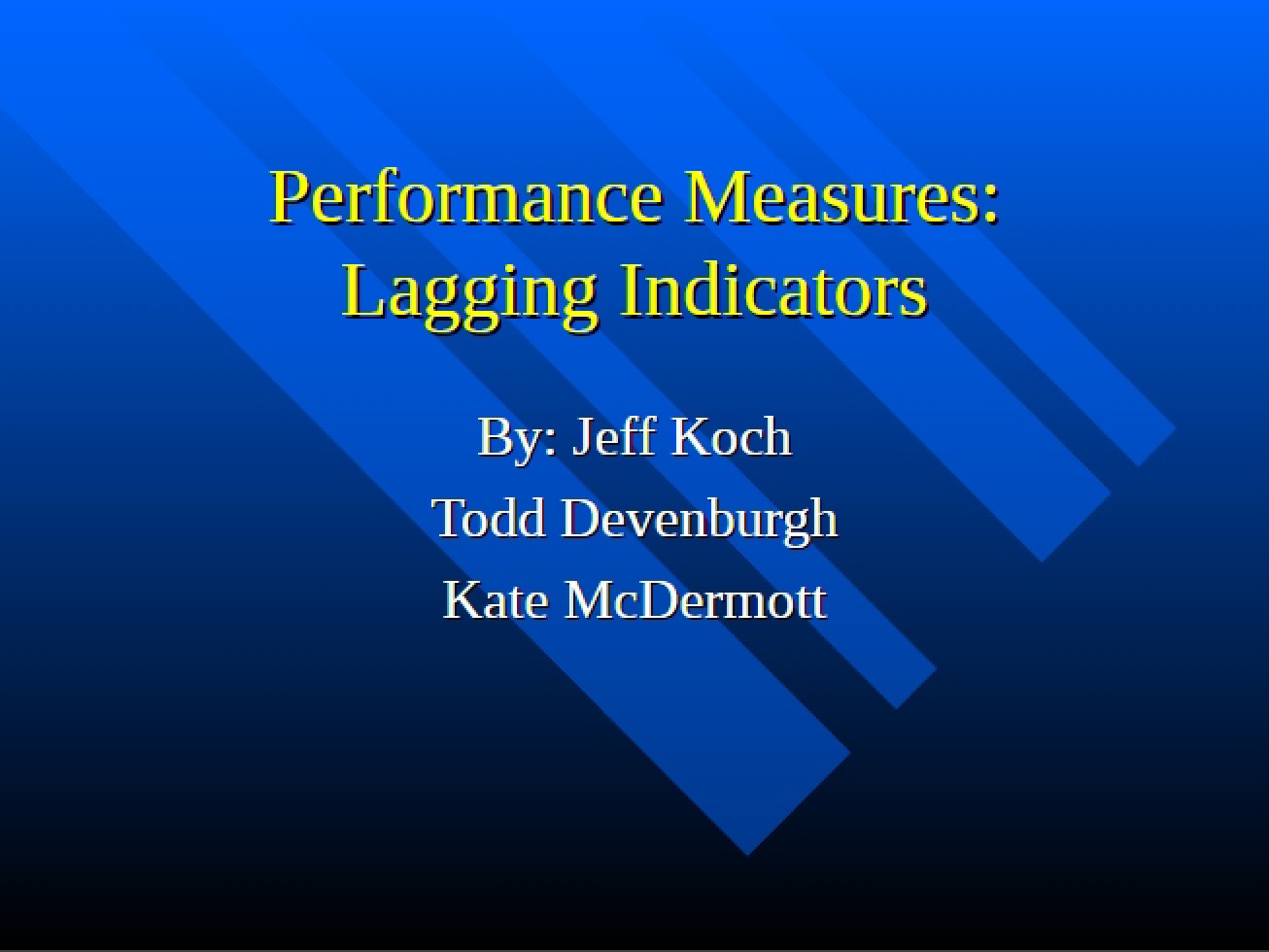 Measuring Performance
