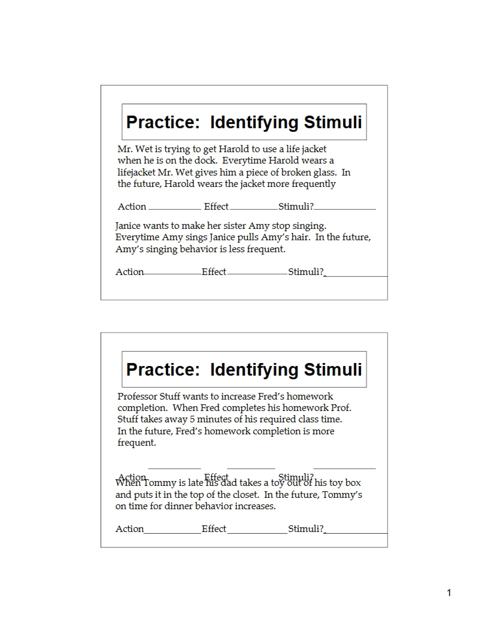 Stimulus Identification