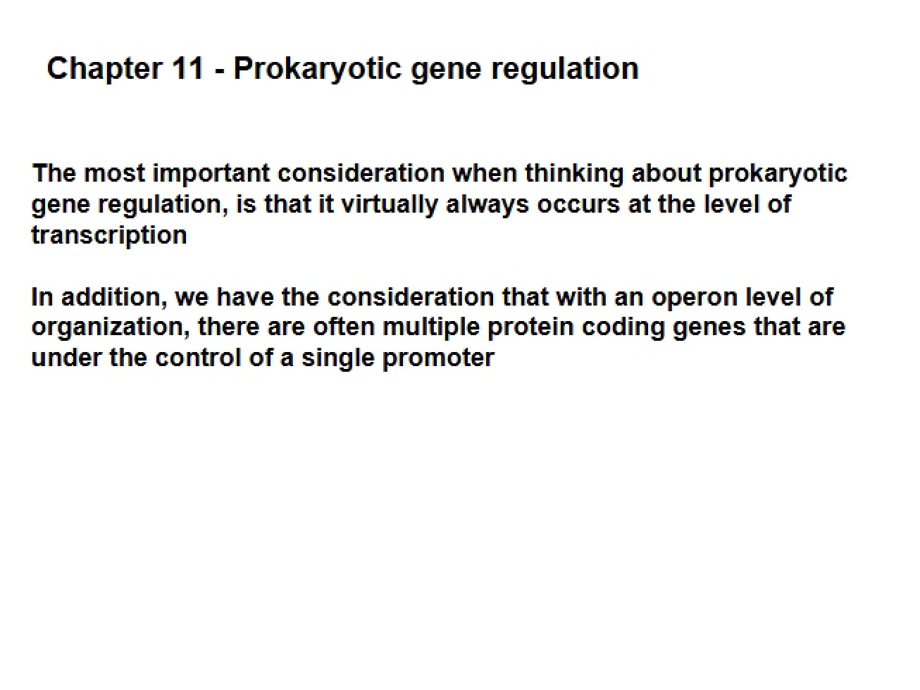 Prokaryotic Gene Regulation - Cell and Molecular Biology for Teachers