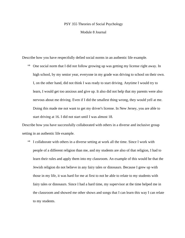 Module 8 - Journal Entry