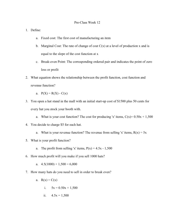 Week 12 Pre-Class Assignment