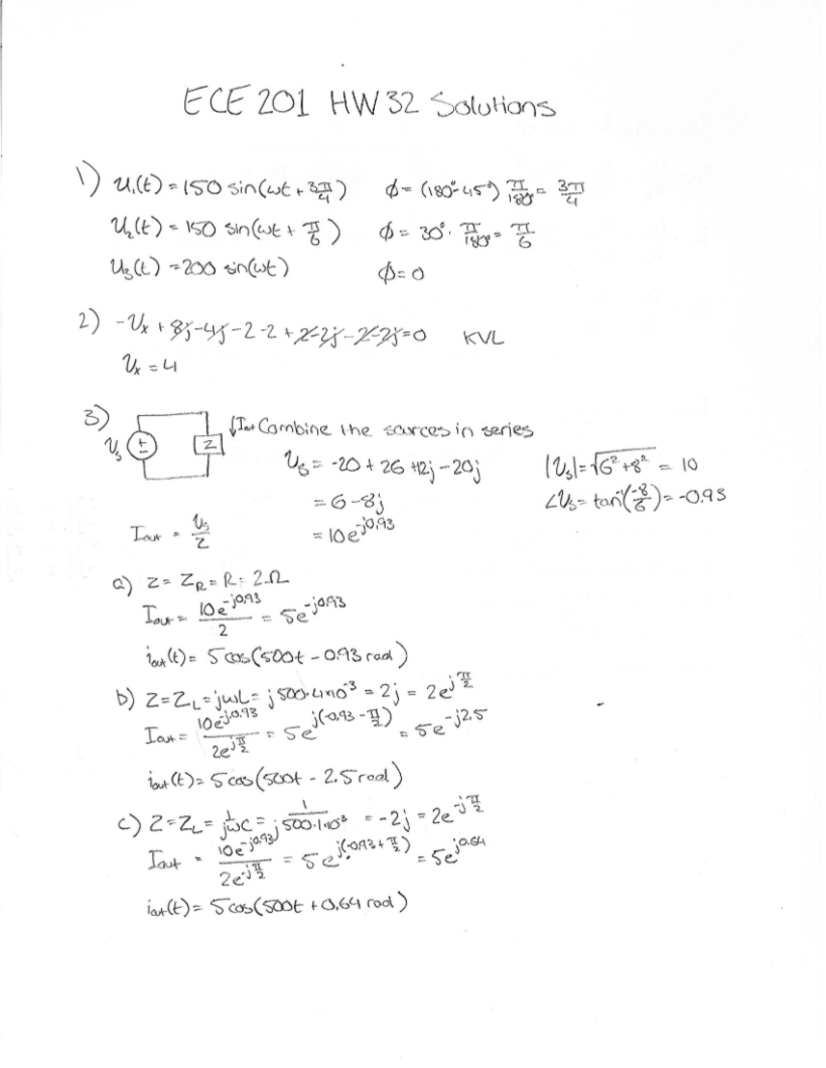 Solutions to Homework Thirty-Two