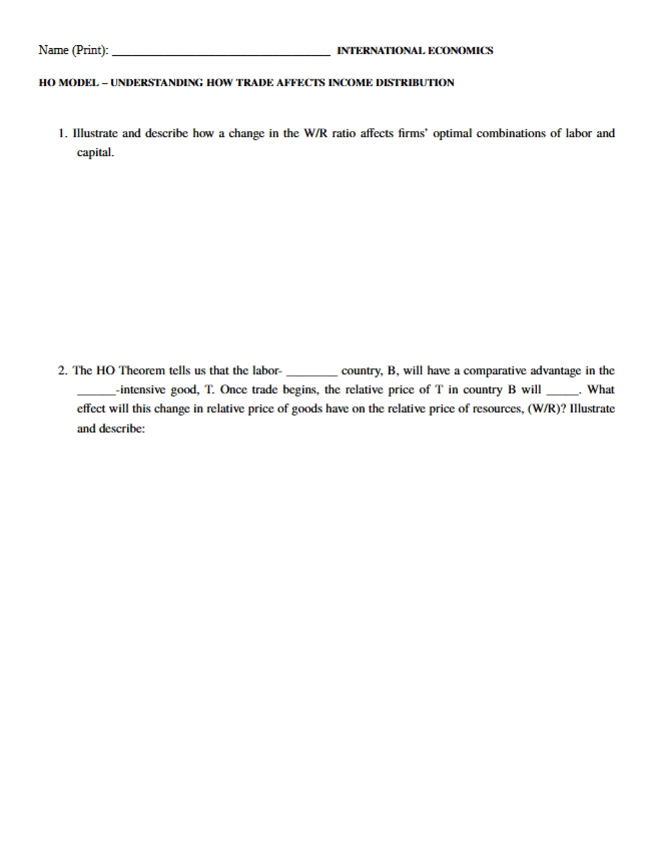 Income Distribution and Trade Effects
