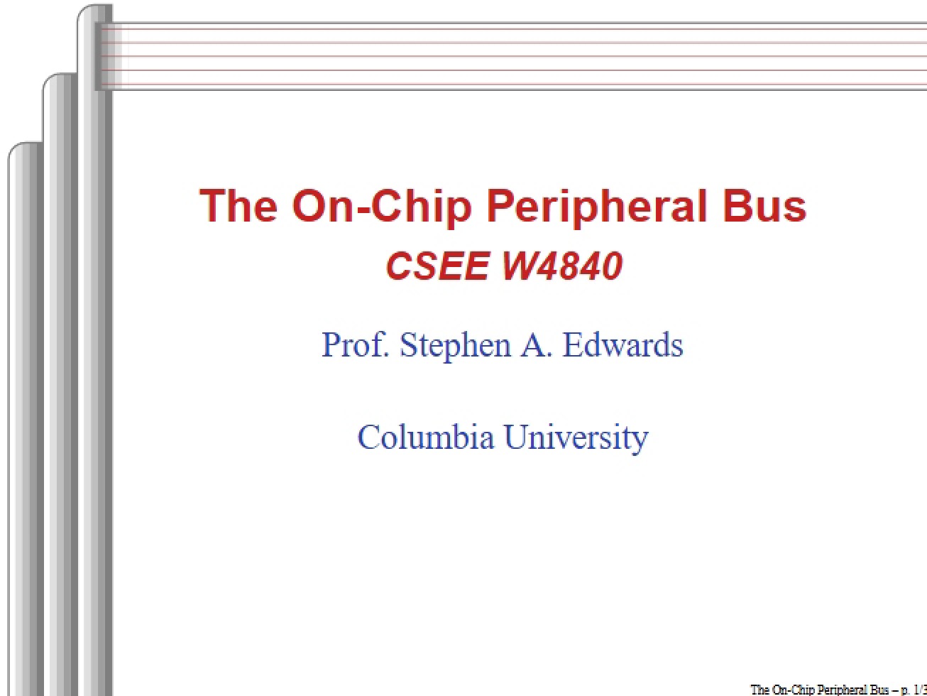 Peripheral Bus on Chip