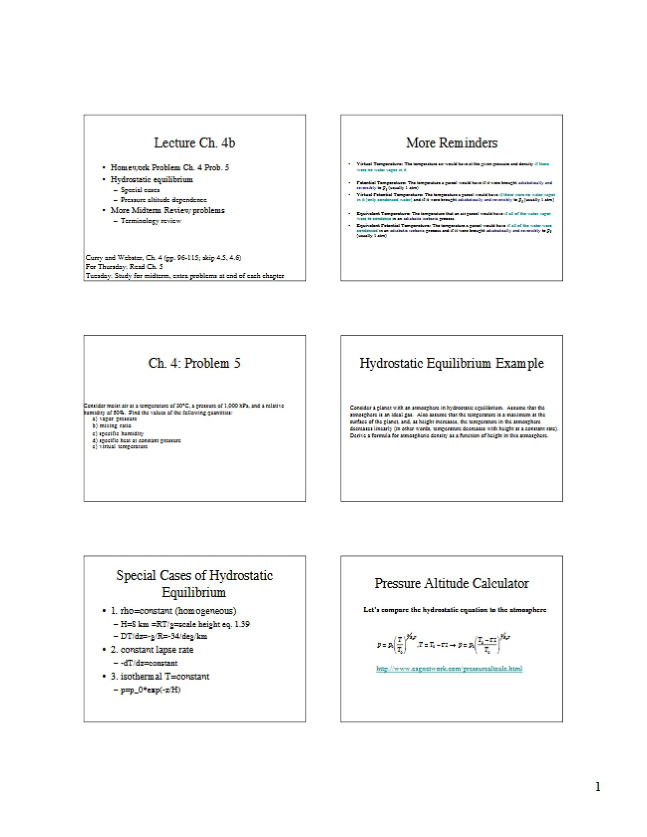Synoptic Scale Dynamics