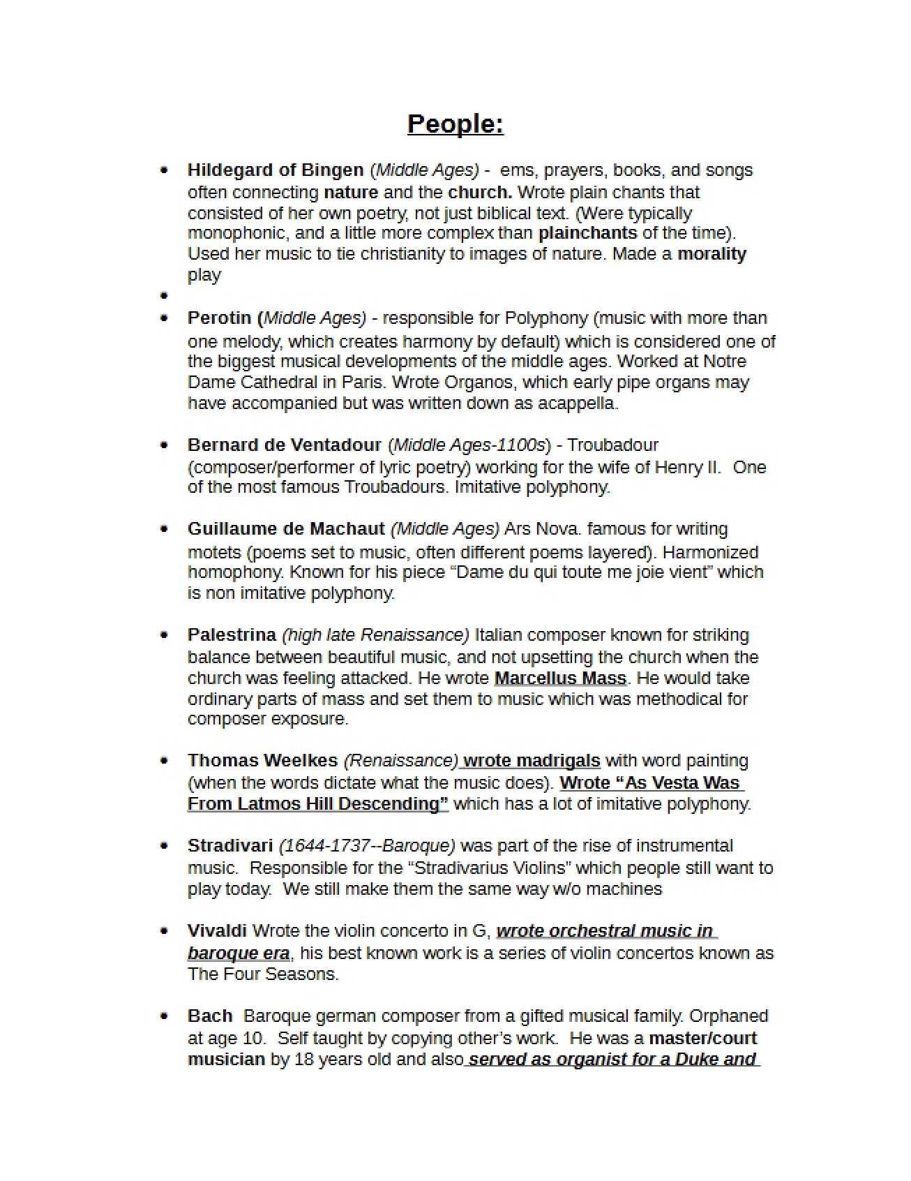 Study Guide for Exam One