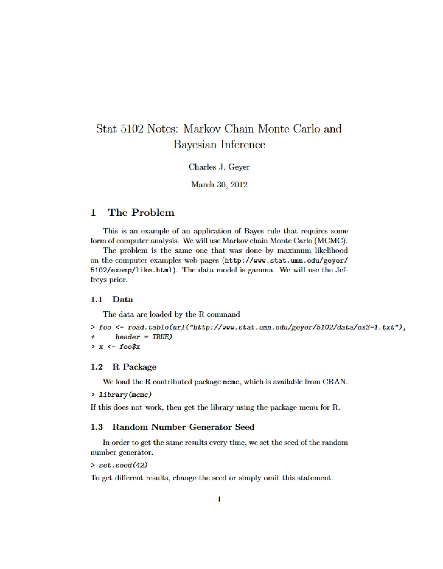 Bayesian Inference and MCMC