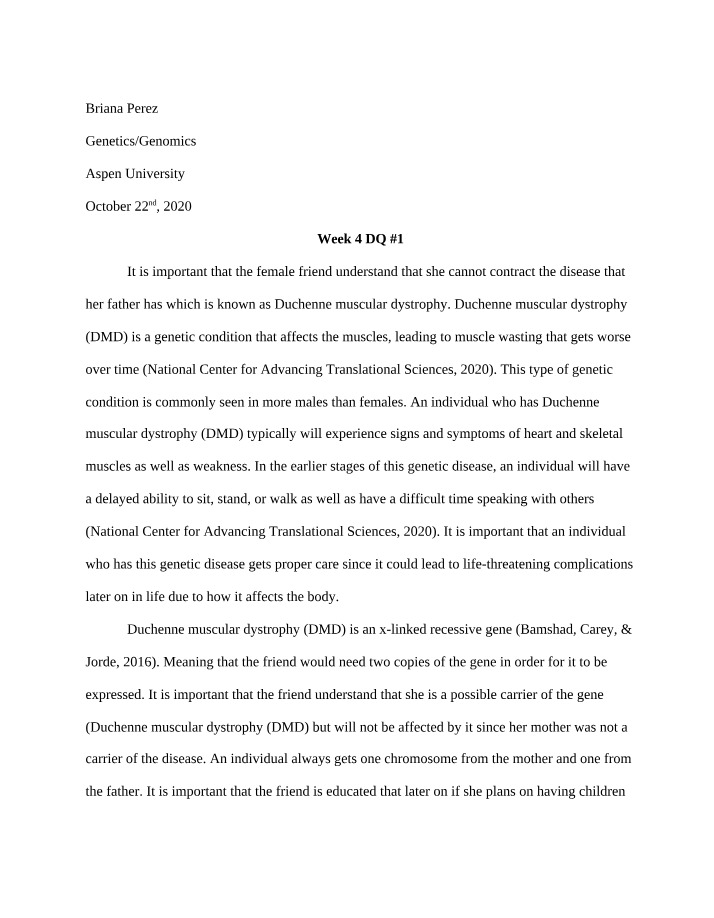 Genetics Week 4 - Discussion Question 1