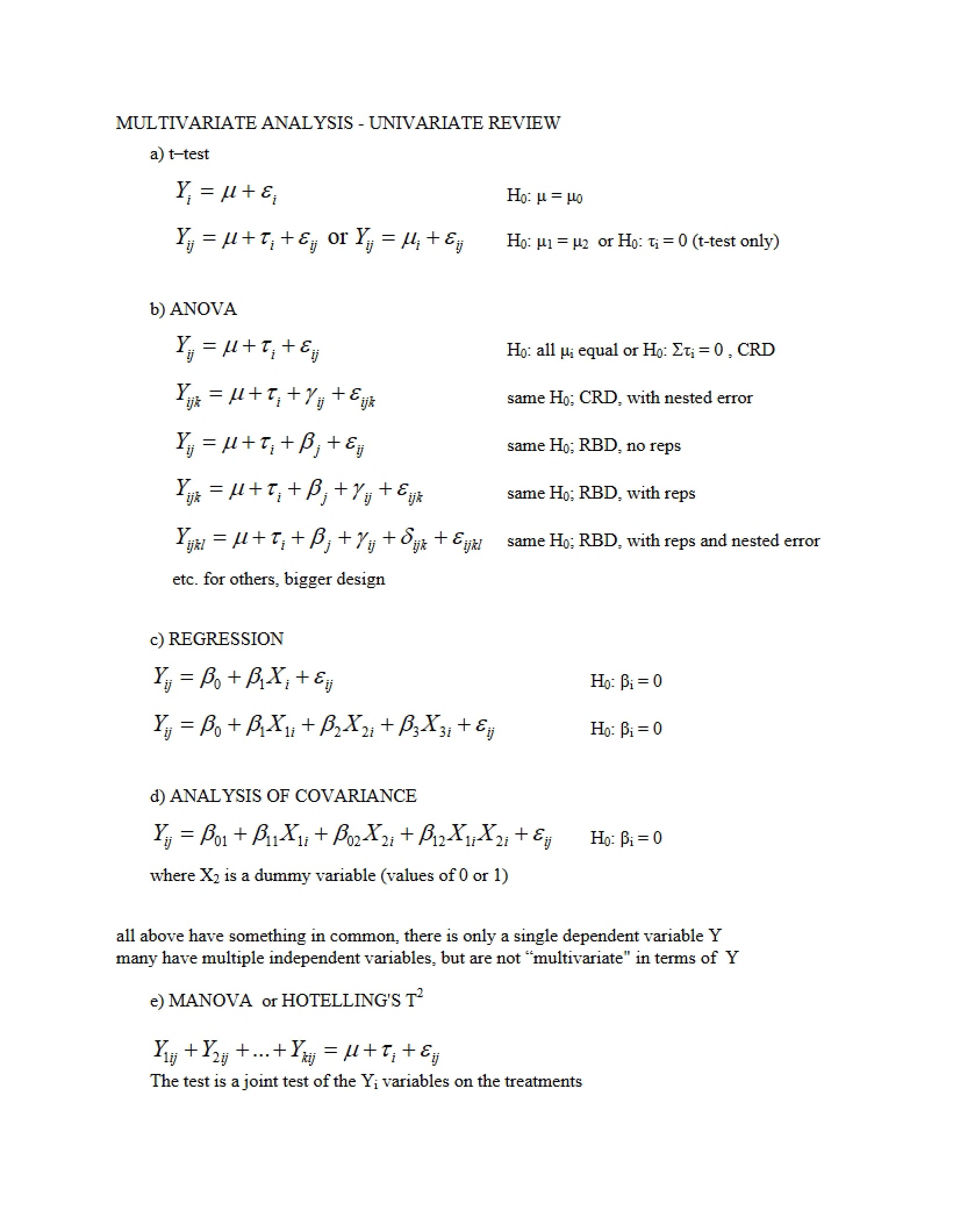 Analysis of Multivariate Data