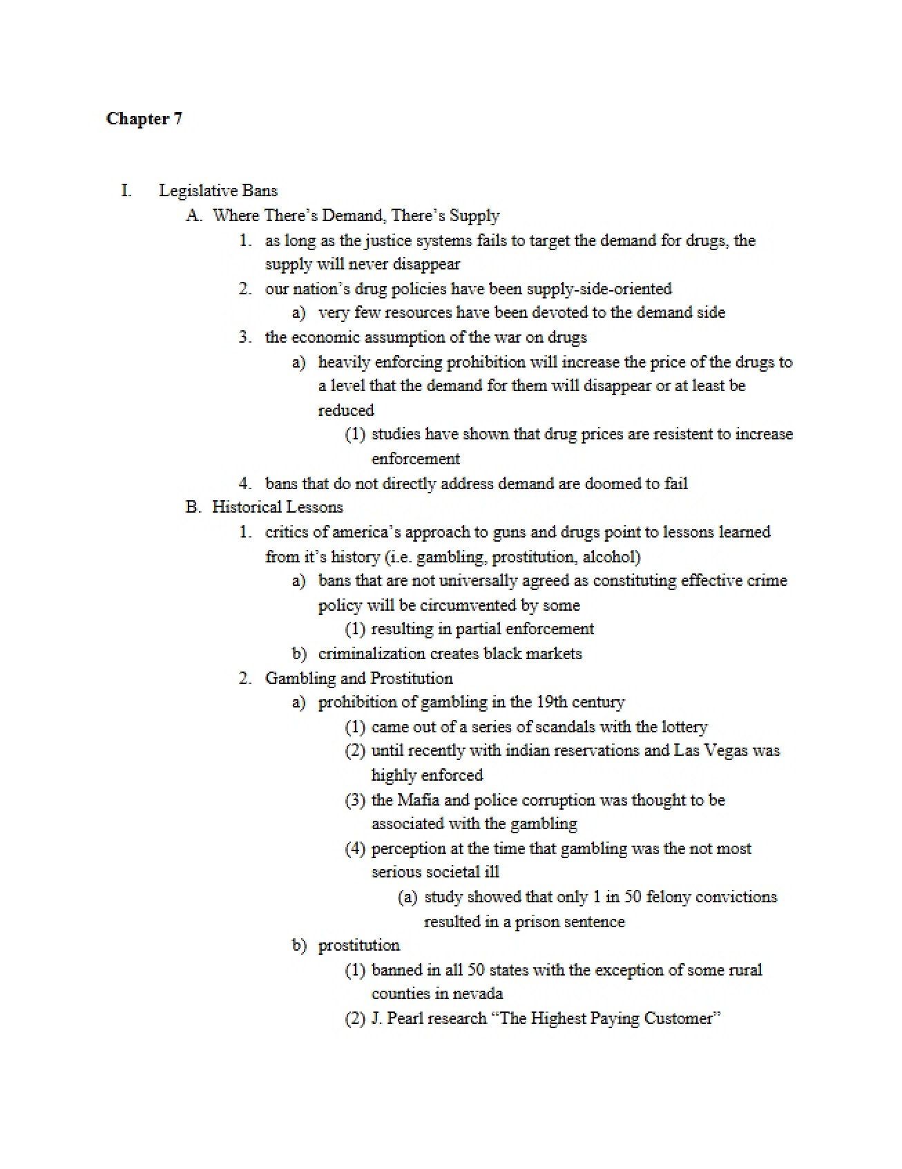 Seventh Chapter on Criminal Justice Administration
