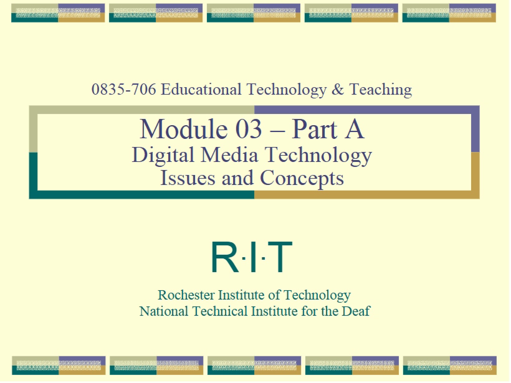 Concepts and Issues in Digital Media Technology