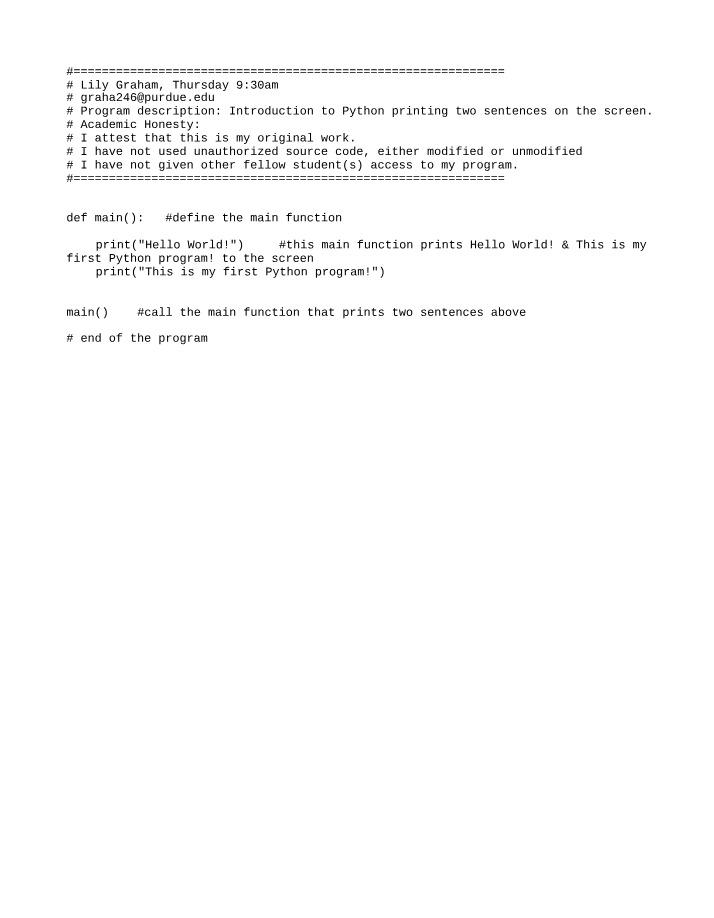 CS17700 - In-Lab 01
