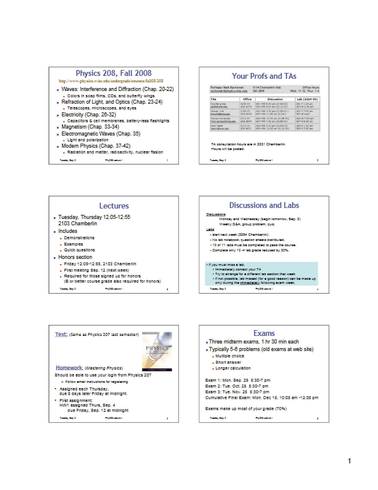 Notes from the Lecture (5)