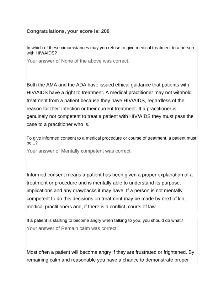 When and How Patients May Refuse Medical Treatment