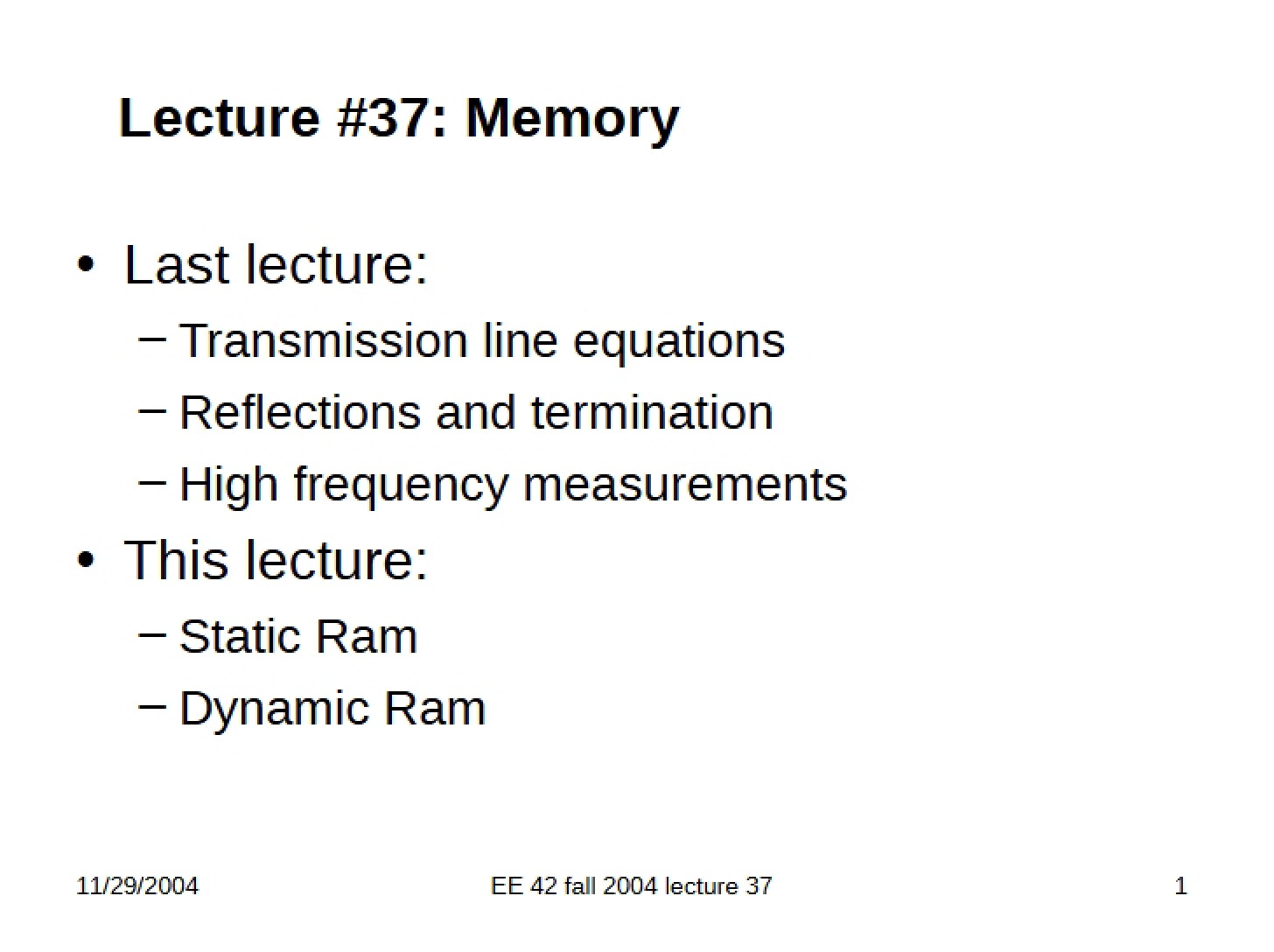 Lecture Review