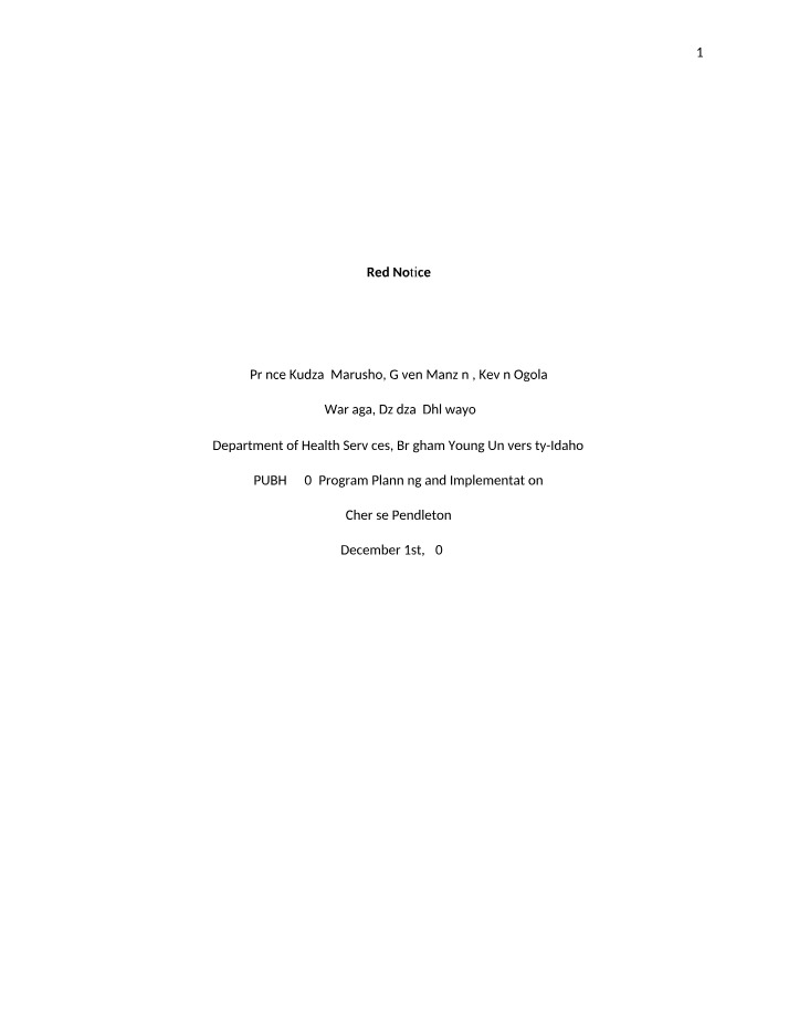 Red Notice - Addressing HIV-AIDS in Kwa-Zulu-Natal