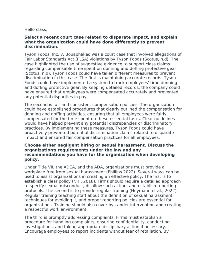 HRM634 Assignment 2 B