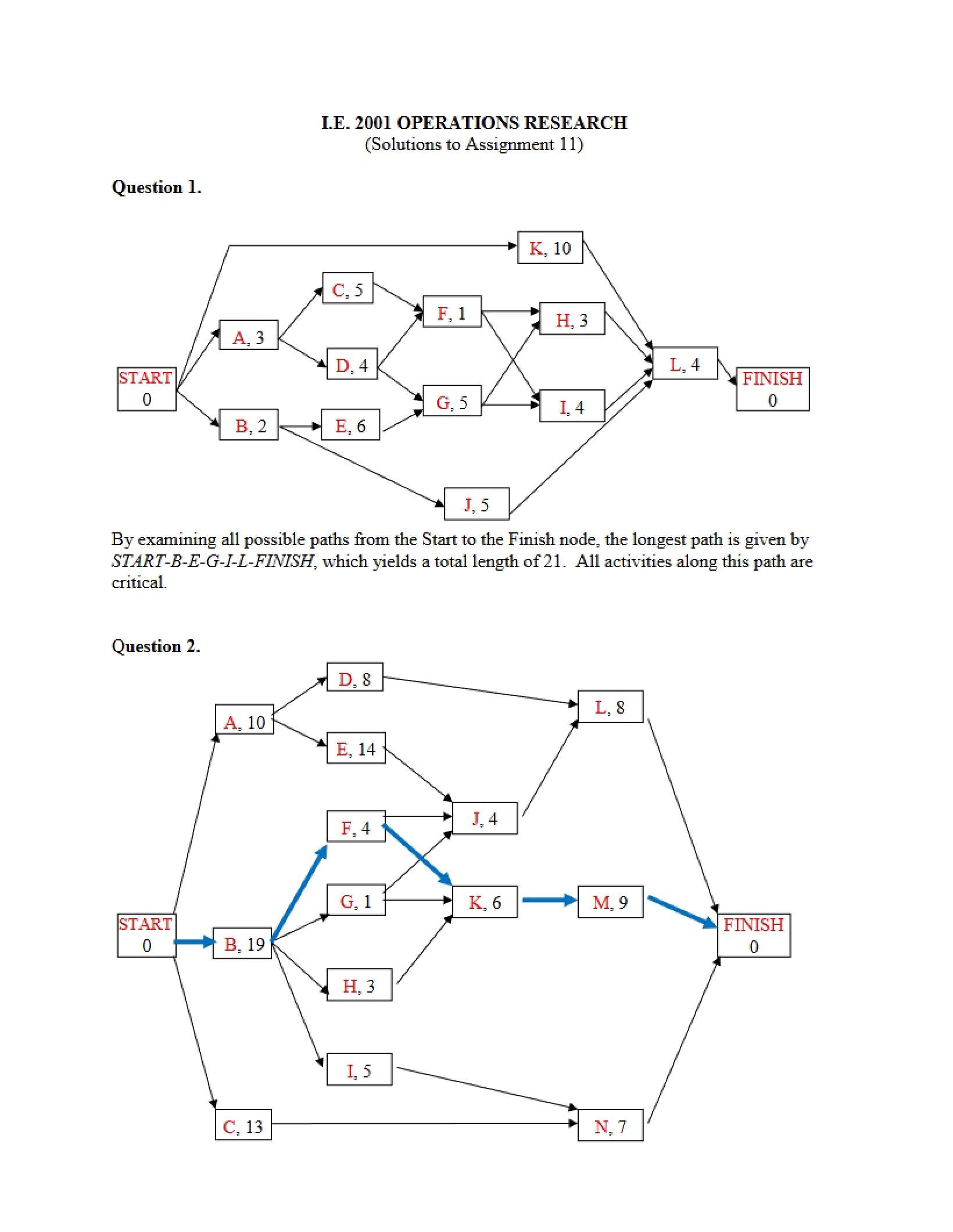 Solutions for Homework 11